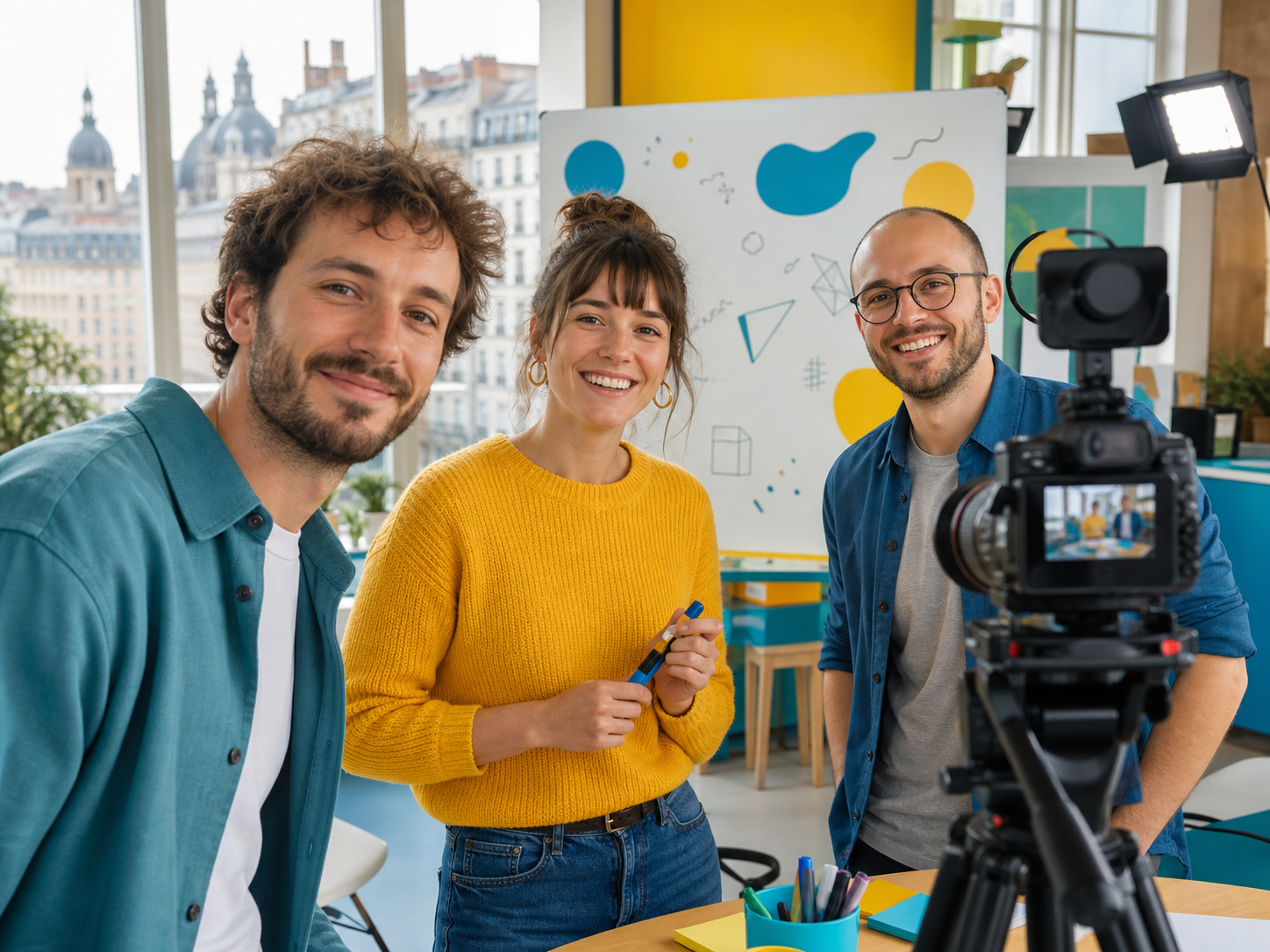 Équipe du studio Film Éclair à Lyon